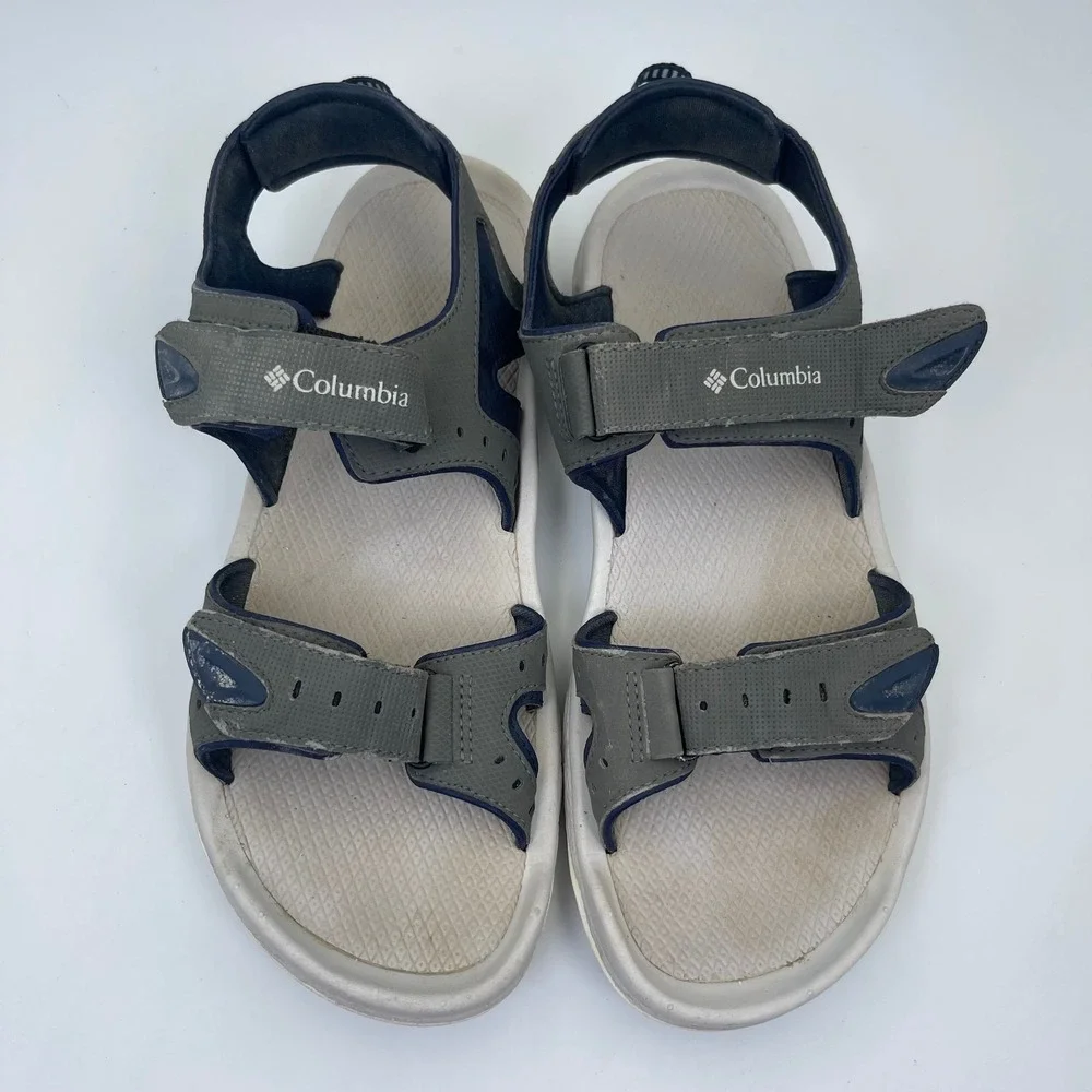 Columbia PFG Techsun III Sandal Men's Size 10 Grey/Blue Dual Strap BM4398-030